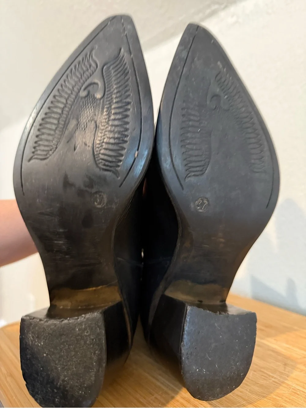 Leather Western Ankle Boots
